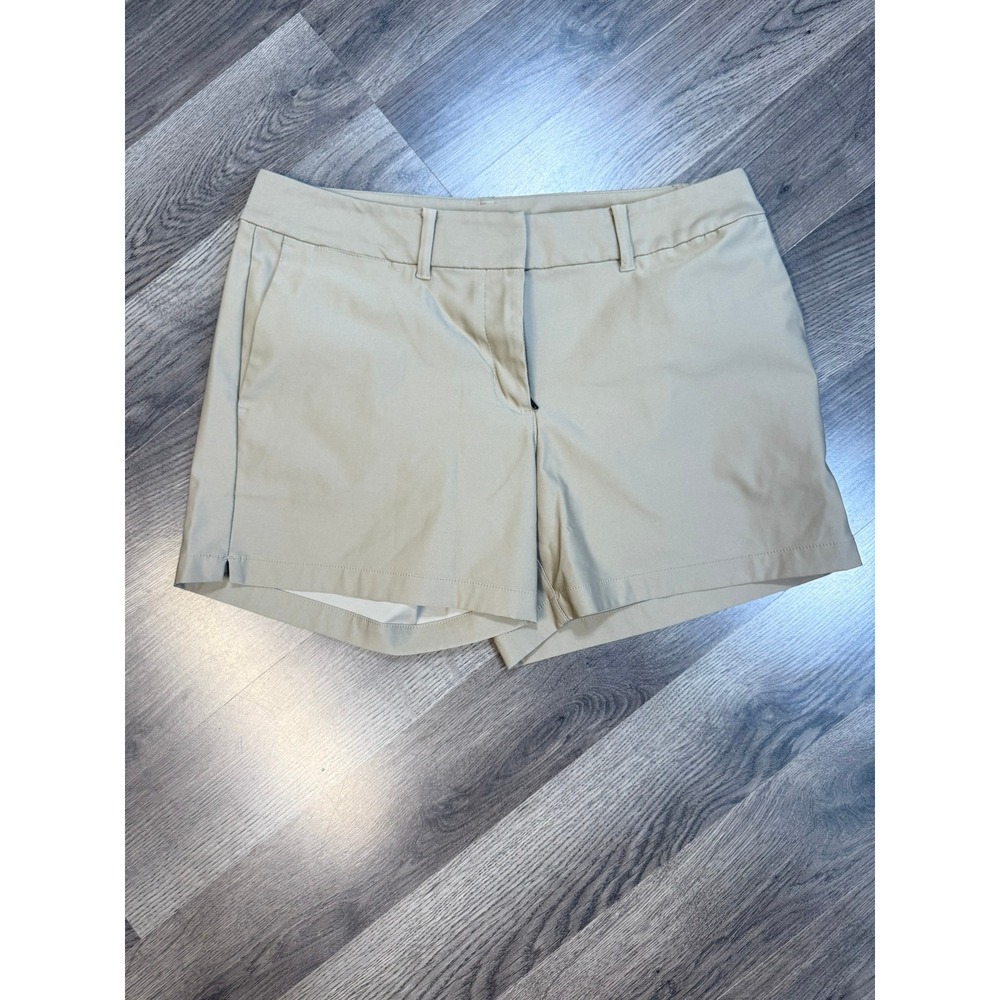 Nike Golf Dri-FIT Khaki Tan Chino Shorts Womens Size 6 Performance Athletic